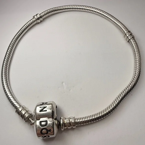 Authentic Pandora Sterling Silver Snake Chain Bracelet 8”